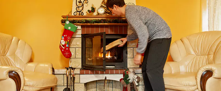 Rusted Metal Fireplace Restoration in La Mesa, California