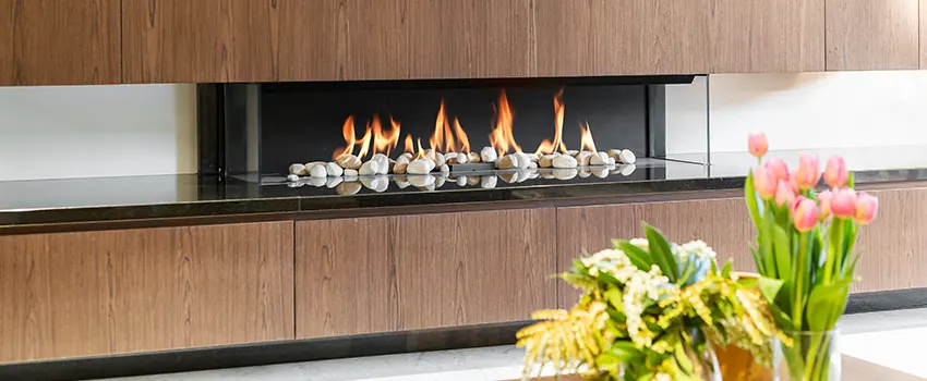 Double-height Fireplace Design Refurbishment in La Mesa, California